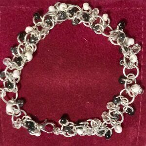 Black & White Chainmail Bracelet